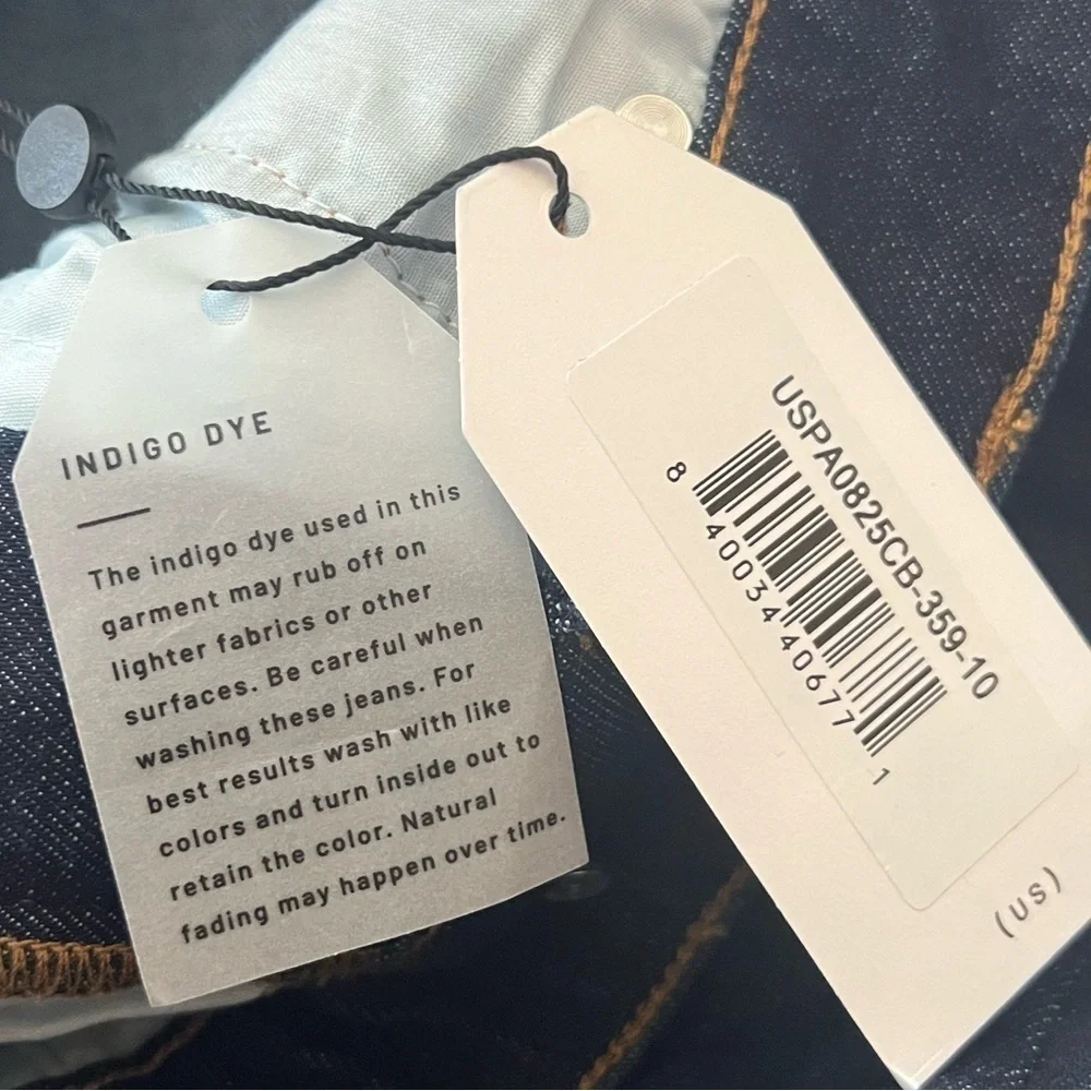 Universal Standard Dark Blue Cuffed Jeans NWT Size 10